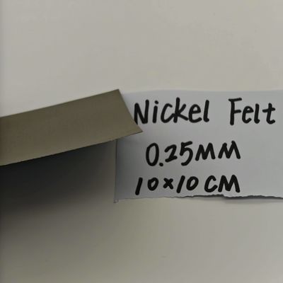 สี่เหลี่ยมกลมขั้วกระดาษไนเคิล felt 0.2mm-1.0mm เซลล์เชื้อเพลิง nickel felt